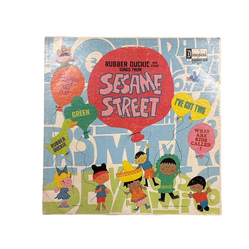 Rubber Duckie Other Songs From Sesame Street Disneyland Record LP 1970 DQ-1334